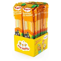 Трубочки для молока "Три кота" со вкусом "Фруктовый микс", 24 шт. по 24 г