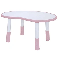 Стол детский BRABIX KIDS CT-002, растущий, 2-8 лет, пластик белый + розовый, 533295