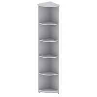 Стеллаж для документов Комус Мебель Easy One 908845 угловой (серый, 370х370х1997 мм)