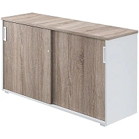 Шкаф-купе для документов К-Loft 241H041 закрытый дуб сонома тёмный/белый 1370х420х752 мм