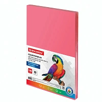 Бумага цветная BRAUBERG, А4, 80 г/м2, 100 л., интенсив, красная, для офисной техники, 112449