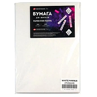Бумага для пастели "Мастер-Класс", 160 г/м2, А4, 40% хлопок, 20 листов, белый мрамор