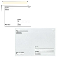 Конверты С4 (229х324 мм), отрывная лента, "Куда-Кому" 90 г/м2, КОМПЛЕКТ 250 шт., внутренняя запечатка С4.02СКК.250