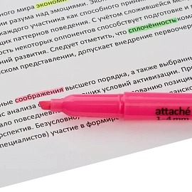 Текстовыделитель Выбор есть (Attache) розовый скошенный наконечник (толщина линии 1-4 мм)