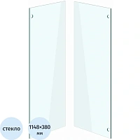 Двери средние Easy Standard 915511 стеклянные (прозрачные, 380х1148 мм, 2 штуки в упаковке)