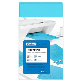 Бумага цветная OfficeSpace "Интенсив" А4, 80г/м2, 50л. (голубой)