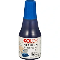 Краска штемпельная Colop 801 Premium синяя на водно-глицериновой основе 25 мл