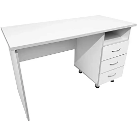 Стол медицинский STR Medical MD CM 10.08 с тумбой (белый, 1300х600х750 мм)