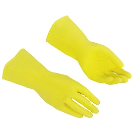 Перчатки латексные Vileda Professional с хлопковым напылением желтые (размер 7, S, 174369)