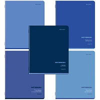 Тетради ДЭК А5 48 л. КОМПЛЕКТ 5 шт. BRAUBERG, скоба, клетка, SoftTouch, "КЛАССИКА BLUE", 404913