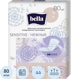 Прокладки женские гигиенические Bella Sensitive дышащие (80 штук в упаковке)