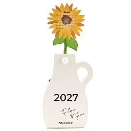 Календарь настольный, подарочный, фигурный, 2027, сувенир DIY, картон, BRAUBERG, "Букет", 116734