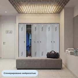 Шкаф для одежды металлический Комус Мебель ML-21-80 (серый, 800х500х1830 мм)
