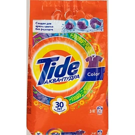 Порошок стиральный автомат Tide Color Аквапудра 3 кг для цветного белья