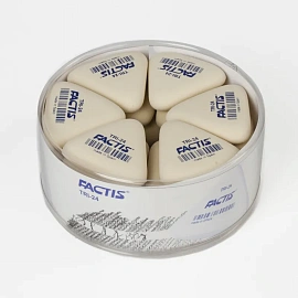 Ластик FACTIS (Испания) TRI 24, 51х46х12 мм, белый, треугольный, мягкий, PMFTRI24