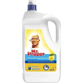 Средство для мытья пола и стен Mr. Proper Лимонная свежесть 4.5 л универсальное