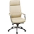 Кресло для руководителя Easy Chair 570 МL бежевое (натуральная кожа с компаньоном, металл хромированный)