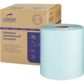 Материал протирочный нетканый в рулоне Luscan Professional 400 листов 28x34 см бирюзовый 1-слойный 70 г/кв.м