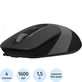 Мышь проводная A4Tech Fstyler FM10S чёрная/серая (FM10S USB GREY)