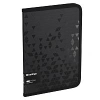 Папка на молнии Berlingo "Triangle Black" А4, 600мкм, черная