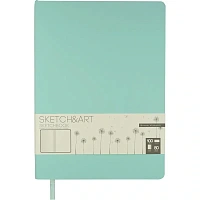 Скетчбук S&A ZEFIR 179х250 80л БЕЖ 100г книж.перепл.мягк.мятный 1-507/06