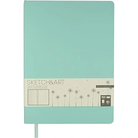 Скетчбук S&A ZEFIR 179х250 80л БЕЖ 100г книж.перепл.мягк.мятный 1-507/06