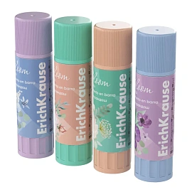 Клей-карандаш ERICH KRAUSE "EasyStick Pastel Bloom", 13 г, 60498