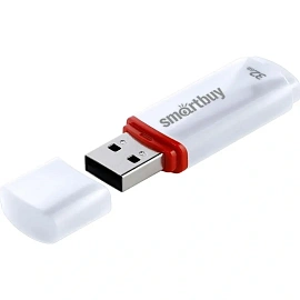 Флешка USB 2.0 32 ГБ SmartBuy Crown (SB32GBCRW-W)