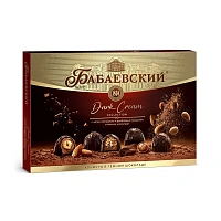 Набор конфет БАБАЕВСКИЙ "Dark Cream Collection" с фундуком и дробленым миндалем, 200 г, ББ12694