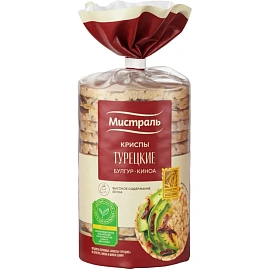 Криспы цельнозерновые Мистраль Турецкие с киноа и булгуром 110 г