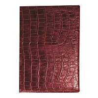 Алфавитная книжка Attache Croco 56 листов формата А6 с бордовой обложкой из искусственной кожи размером 80х130 мм