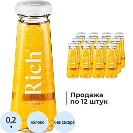 Сок Rich яблочный 0.2 л
