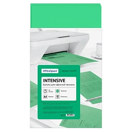 Бумага цветная OfficeSpace "Интенсив" А4, 80г/м2, 50л. (зеленый)