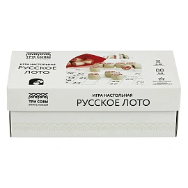 Игра настольная ТРИ СОВЫ "Русское лото", с бочонками, картонная коробка