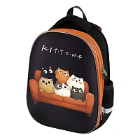 Ранец Forst School Base "Feline friends" 39*30*18см, 2 отделения, 2 кармана, анатомическая спинка