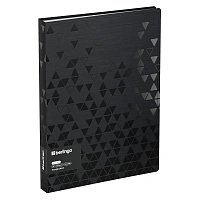Папка с 40 вкладышами Berlingo "Triangle Black" А4, 24мм, 1000мкм, черная, с внутр. карманом