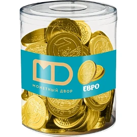 Шоколад порционный Монетный двор Евро молочный (120 штук по 6 г)
