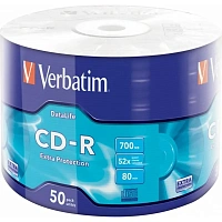 Диск CD-R Verbatim 700 МБ 52x bulk 43787 (50 штук в упаковке)
