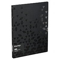 Папка с 20 вкладышами Berlingo "Triangle Black" А4, 17мм, 1000мкм, черная, с внутр. карманом