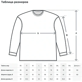 Футболка Ф02 васильковая длинный рукав 100% хлопок (размер M)