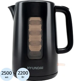 Чайник электрический Hyundai HYK-P2501 чёрный