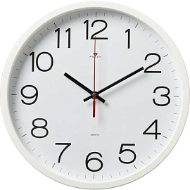 Часы настенные кварцевые Рубин Классика 3027-121W пластик 30x30x4 см