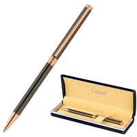 Ручка подарочная шариковая GALANT "ASTRON BRONZE", корпус металлический, детали розовое золото, узел 0,7 мм, синяя, 143524