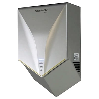 Сушилка для рук ВЫСОКОСКОРОСТНАЯ SONNEN HSD-A1011, 1000 Вт, 90 м/с, IPX4, пластик, серебристая, 701867