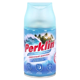 Сменный баллон 250 мл PERKLIN (ПЕРКЛИН) "Тропический бриз", для автоматических освежителей, универсальный, 609802