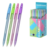 Ручка шариковая неавтоматическая Erich Krause R-301 Spring Stick синяя (толщина линии 0.35 мм, 31059)