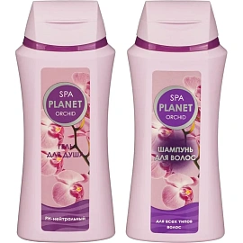 Подарочный набор для женщин Spa Planet Orchid (шампунь и гель для душа, 2x250 мл)