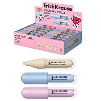 Текстовыделитель ERICH KRAUSE "Visioline V-23 Flex Yummy", с гибким наконечником, цвет ассорти, 63554
