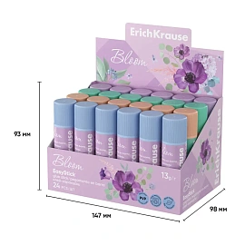 Клей-карандаш ERICH KRAUSE "EasyStick Pastel Bloom", 13 г, 60498