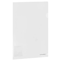 Папка-уголок жесткая А4 BRAUBERG UNIVERSAL, прозрачная, 0,18 мм, со штрихкодом, 273054